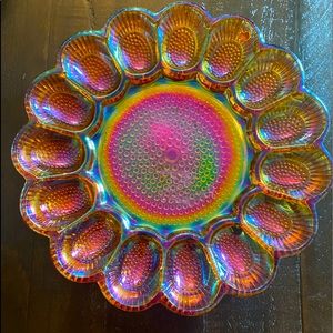 Glass egg plate